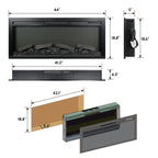 75' Fireplace TV Stand for TVs up to 80',with 44' Electric Fireplace - Grand Goldman Shop