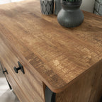 Lateral File with Bold Design, Oak finish - Grand Goldman