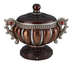 11.5' Tall' Delicata' Decorative Jewelry Box, Reddish Bronze with Silver Accents - Grand Goldman Shop