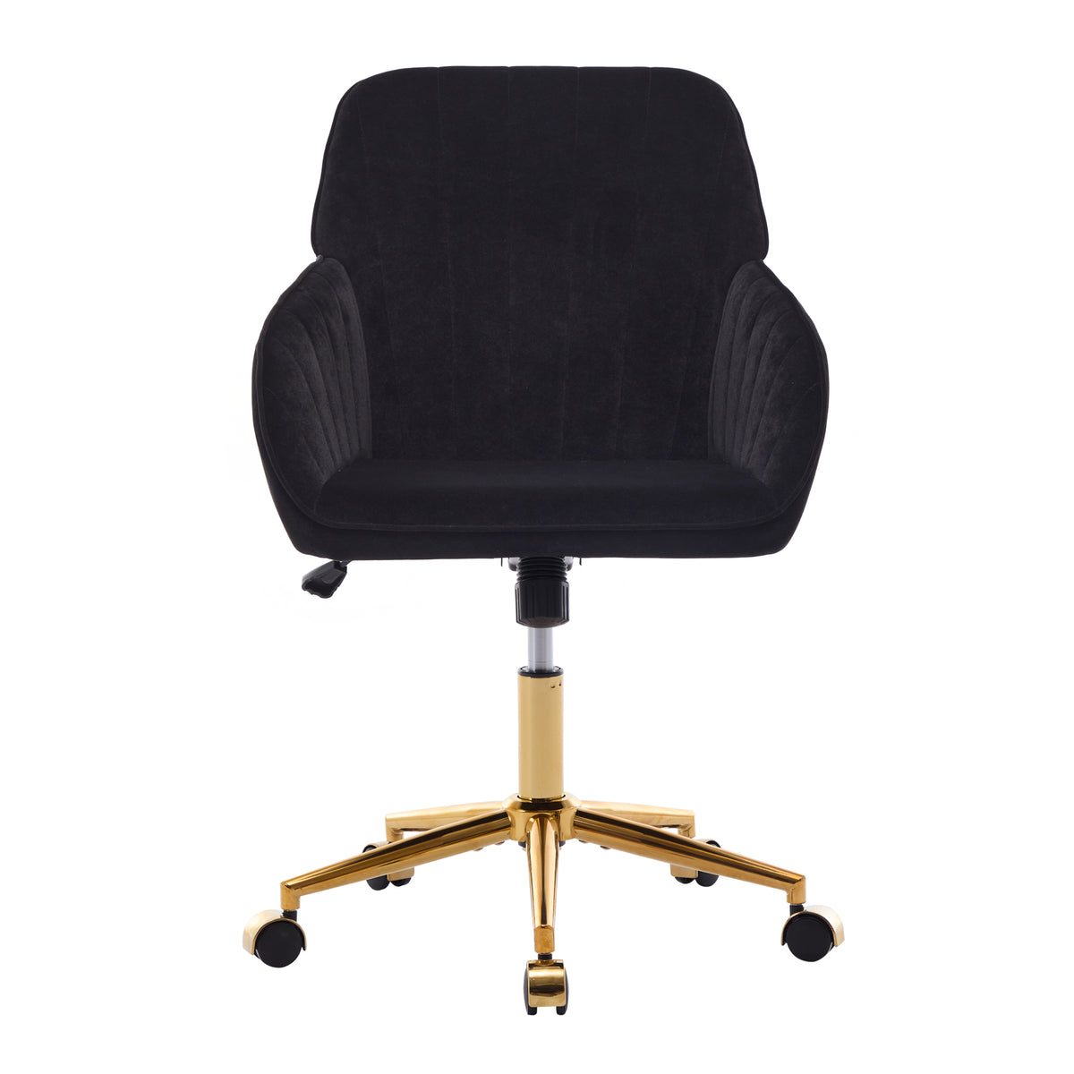 TY Adjustable Office Chair, Ergonomic Swivel Chair, Black Velvet, Comfortable for Long Sitting - Grand Goldman