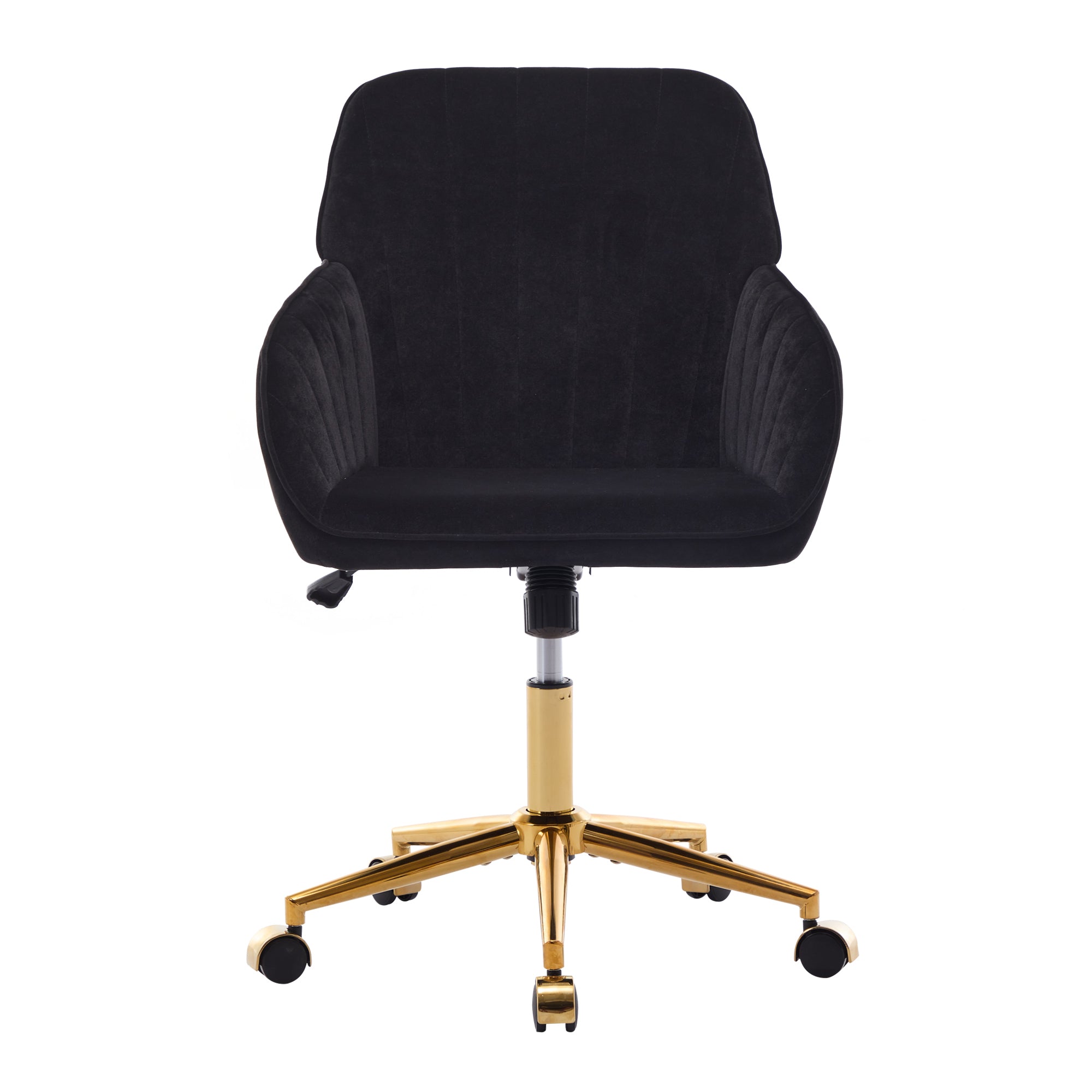 TY Adjustable Office Chair, Ergonomic Swivel Chair, Black Velvet, Comfortable for Long Sitting - Grand Goldman