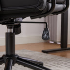 Office Chair,Mid Back Home Office Desk Task Chair with Wheels and Arms Ergonomic PU Leather Computer Rolling Swivel Chair wit