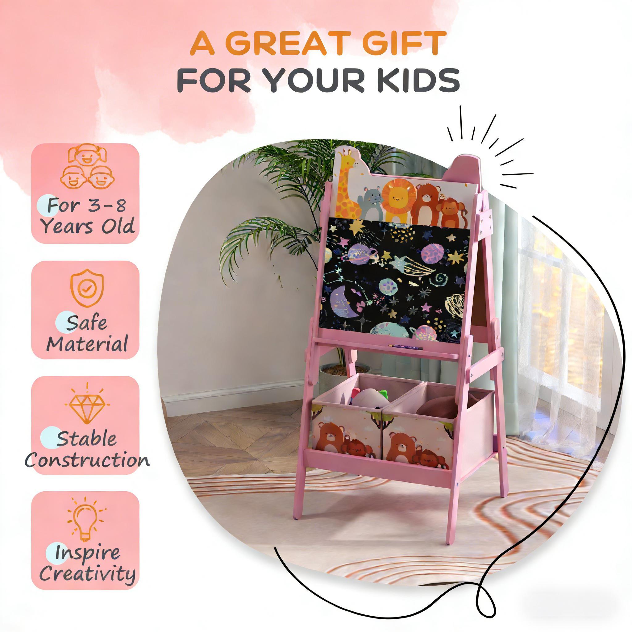 Kids Art Easel,Doubel-Sided Easel - Grand Goldman