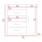 2 Piece Bedroom Set, London Armoire + Rioja 4 Drawer Dresser, Black - Grand Goldman Shop