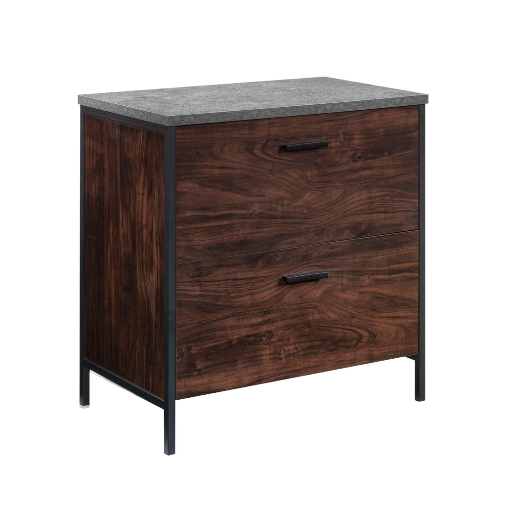 Lateral File with Full-Extension Slides, Dark Walnut finish - Grand Goldman