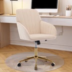 TY Ergonomic Office Chair with Swivel Function, Khaki Velvet, Comfortable for Long Sitting | Premium Home Decor - Grand Goldm