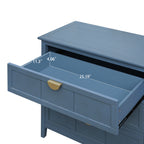 3-Drawer Cabinet for Bedroom, Living Room, or Study – Blue MDF American Furniture - Grand Goldman Shop