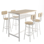 5-Piece Kitchen Counter Height Table Set, Bar Table with 4 Chairs - Grand Goldman Shop