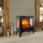 21 inchThree-sided Freestanding Electric Fireplace Stove heater with 3D Flame effect with remote control - Grand Goldman Shop