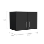 Wall Storage Cabinet Lions, 3 Shelves, Double Door, Black Wengue Finish | Premium Home Decor - Grand Goldman