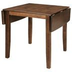 TOPMAX 3-Piece Wood Drop Leaf Breakfast Nook Dining Table Set with 2 X-back Chairs for Small Places, Walnut(old sku:SP0000164AAD) - Grand Goldman Shop