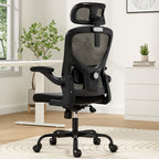 Ergonomic Office Chair, Home Office Desk Chair with Headrest, High Back Computer Chair with Armrests and Adjustable Lumbar Su
