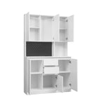 74' Kitchen Pantry Cabinet with Charging Station,Freestanding Buffet Cupboards Sideboard with Drawer,Modern Pantry Cabinet with Microwave Stand for Kitchen,Living Room,Dinning Room - Grand Goldman Shop