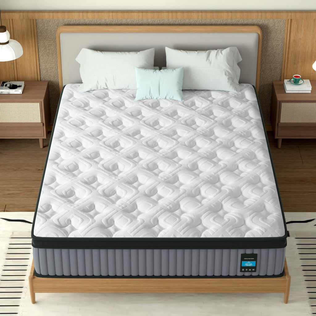 14 Inch Hybrid Mattress King – Memory Foam & Pocket Spring Bed – Cooling, Pressure Relief, Back & Hip Support - Grand Goldman Shop