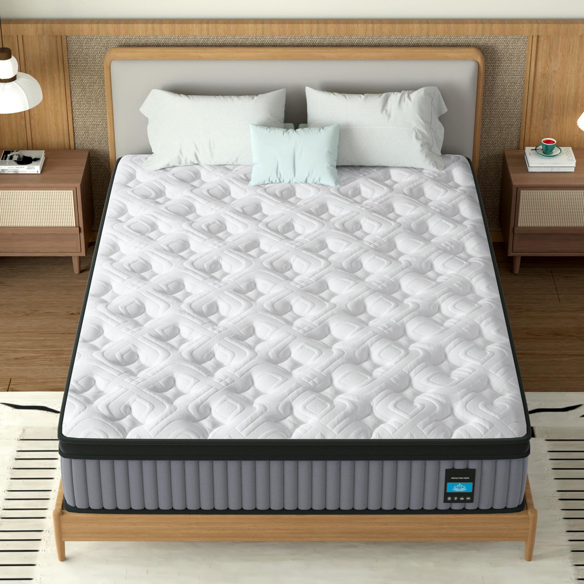 14 Inch Hybrid Mattress King – Memory Foam & Pocket Spring Bed – Cooling, Pressure Relief, Back & Hip Support - Grand Goldman Shop