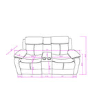 Blanche White 3PC Reclining Sofa and Loveseat with LED Lights, Speaker, Wood Frame, Medium Firm Seating, White - Grand Goldman Shop