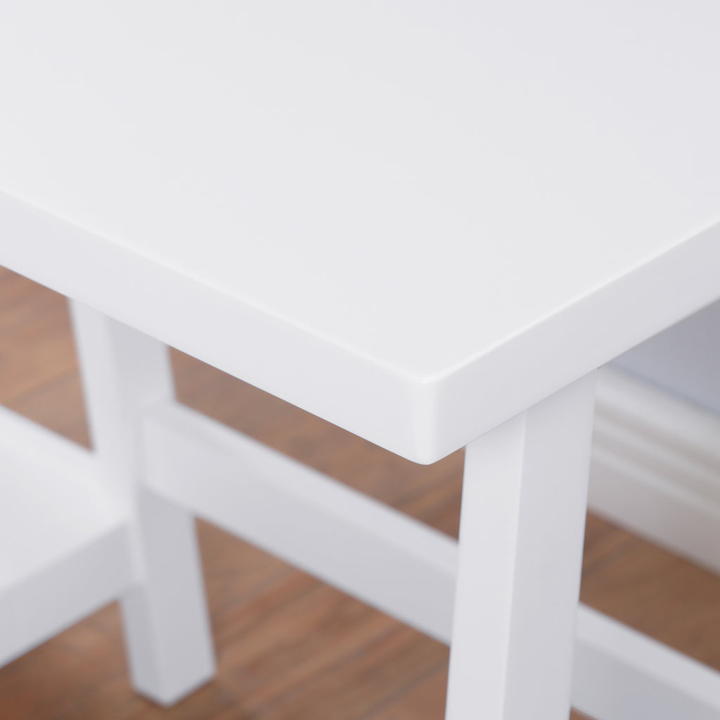 Redina Contemporary Wood Writing Desk with Storage, White | Premium Home Decor - Grand Goldman
