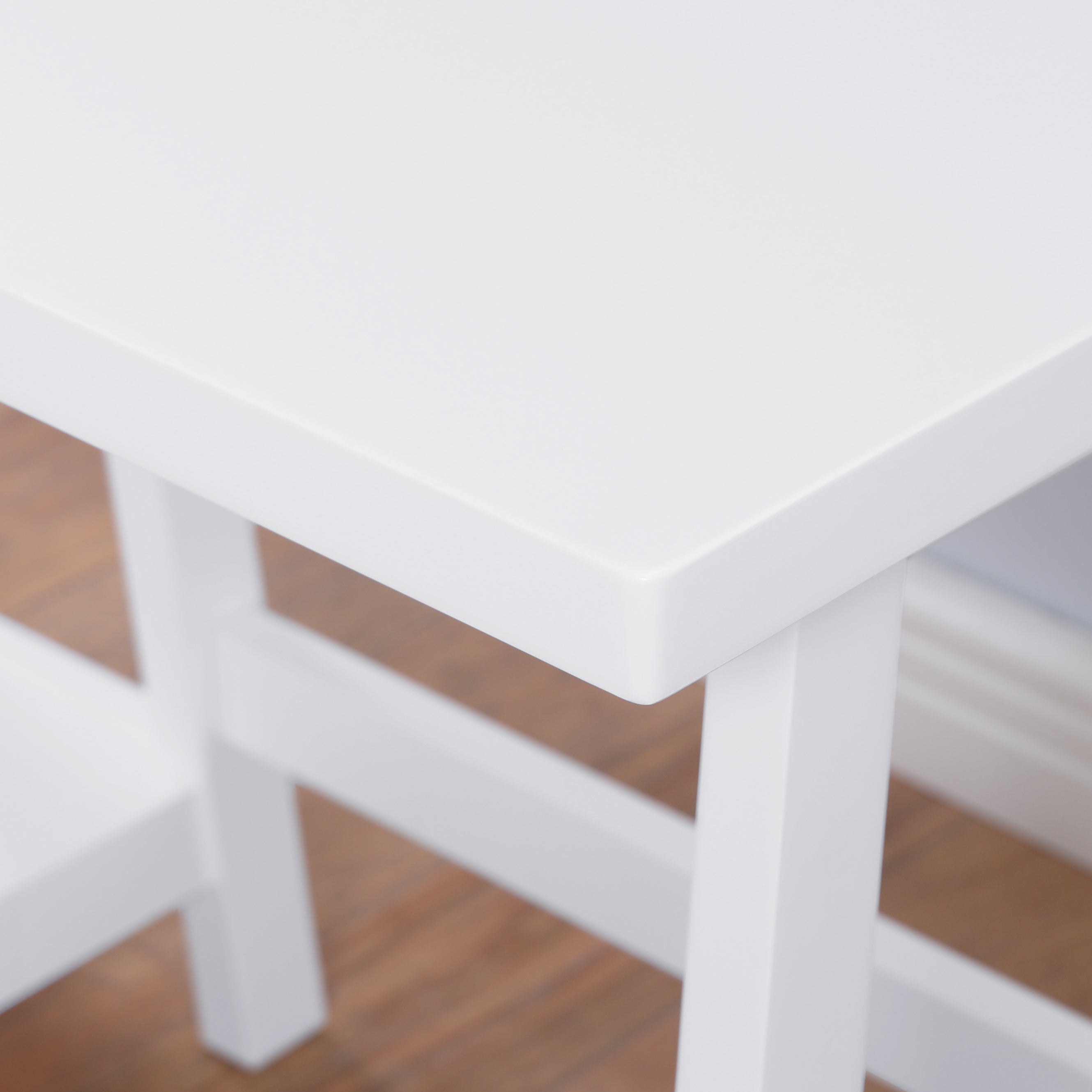 Redina Contemporary Wood Writing Desk with Storage, White | Premium Home Decor - Grand Goldman
