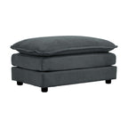 Chenille Fabric Ottomans Footrest to Combine with 2 Seater Sofa, 3 Seater Sofa and 4 Seater Sofa, Grey Chenille - Grand Goldman Shop