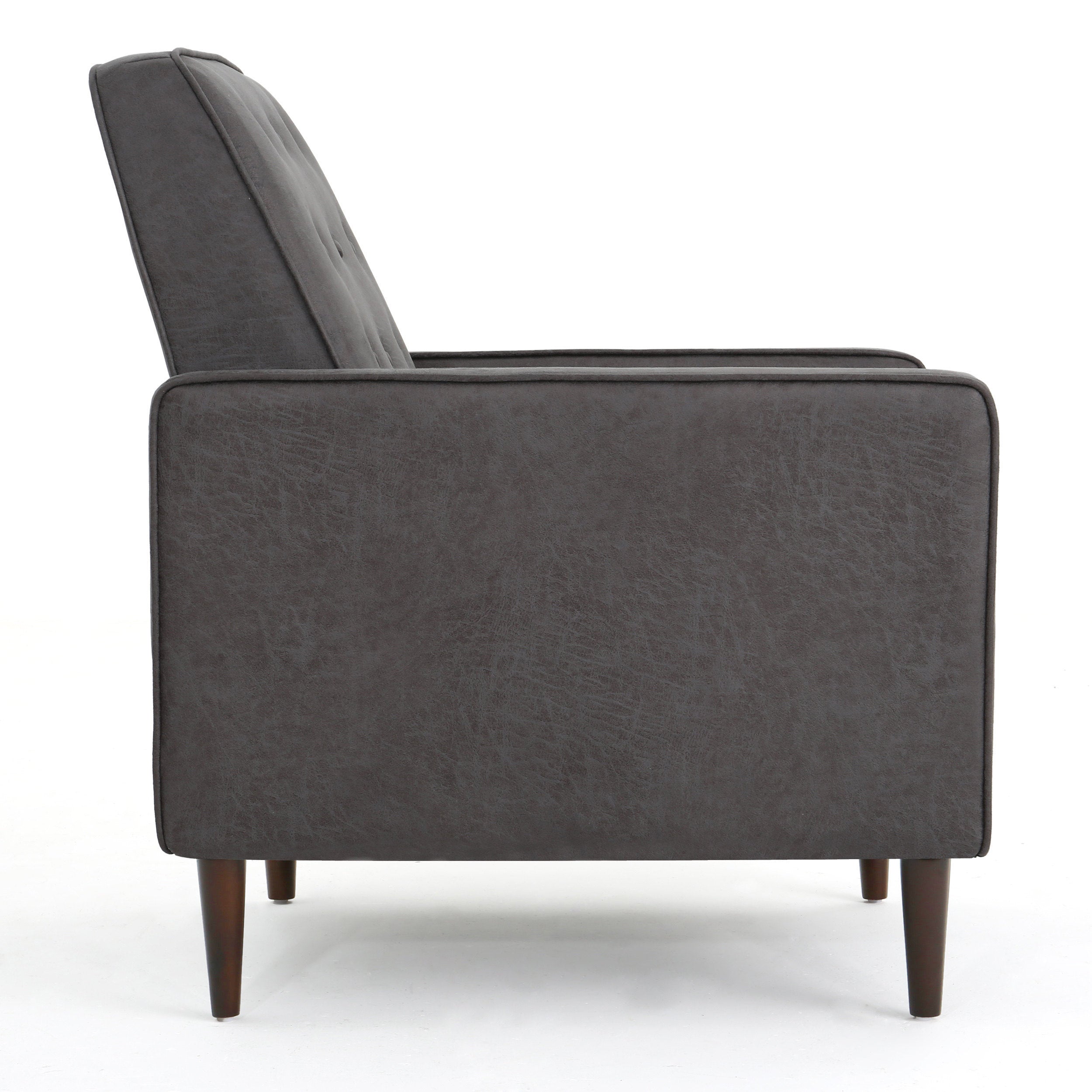 Macedonia Mid-Century Modern Button Tufted Fabric Recliner - Grand Goldman Shop