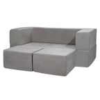 Kids Couch, 4Pcs Modular Kids Play Couch, Toddler Couch Sofa Bed, Kids Chair Seat Playroom Furniture, Child Sectional Sofa wi