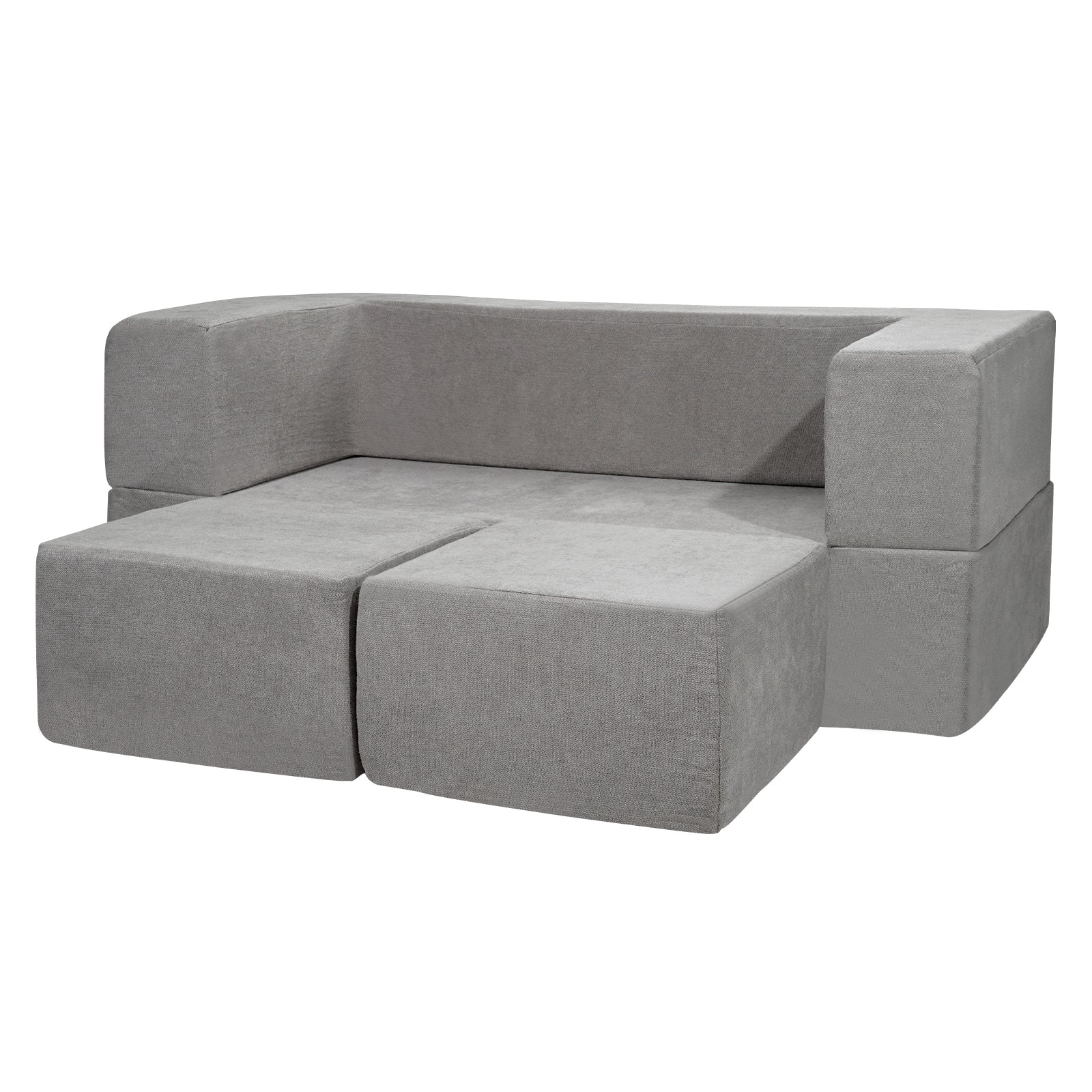 Kids Couch, 4Pcs Modular Kids Play Couch, Toddler Couch Sofa Bed, Kids Chair Seat Playroom Furniture, Child Sectional Sofa wi