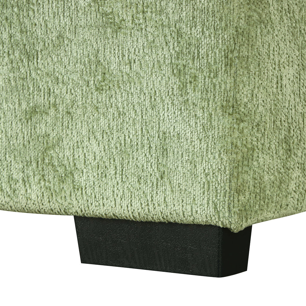 Convertible Sofa Bed Sectional Sofa Sleeper with Storage Ottoman, Green Chenille, 82.67 inches - Grand Goldman Shop