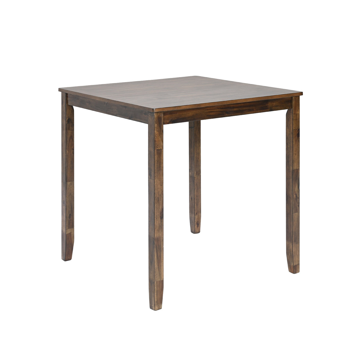 Wooden Dining Square Table, Kitchen Table for Small Space, 4 Person Counter Height Table, Walnut ONLY THE TABLE - Grand Goldman Shop