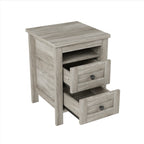 3-Pieces Bedroom Sets Queen Size Farmhouse Platform Bed with Double Sliding Door Storage Headboard and Charging Station, Storage Nightstand and Dresser, Antique Gray(Old SKU HL000092AAG) - Grand Goldman Shop