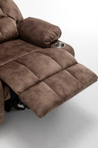 Lift Chair for Big and Tall Person with Inconvenient Legs: High Density Foam Lift Sofa with Heat and Massage, 2 Pockets, 2 Cup Holder, 2 Remote, 2 OKIN Motor - Grand Goldman Shop