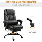 Vinsetto High Back Massage Office Chair with 6 Vibration Points, PU Leather Reclining Computer Chair, Ergonomic Office Chair 