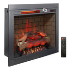 28 inch Infrared Electric Fireplace with Removable Trim kit Insert, Touch Panel Home Decor Heater, Smokeless Firebox With Fire Crackling Sound - Grand Goldman Shop