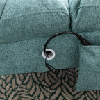 Ergonomic Electric Massage Chaise Lounge with Remote Control, Teal Linen Upholstery, 5 Modes for Relaxation - Grand Goldman Shop