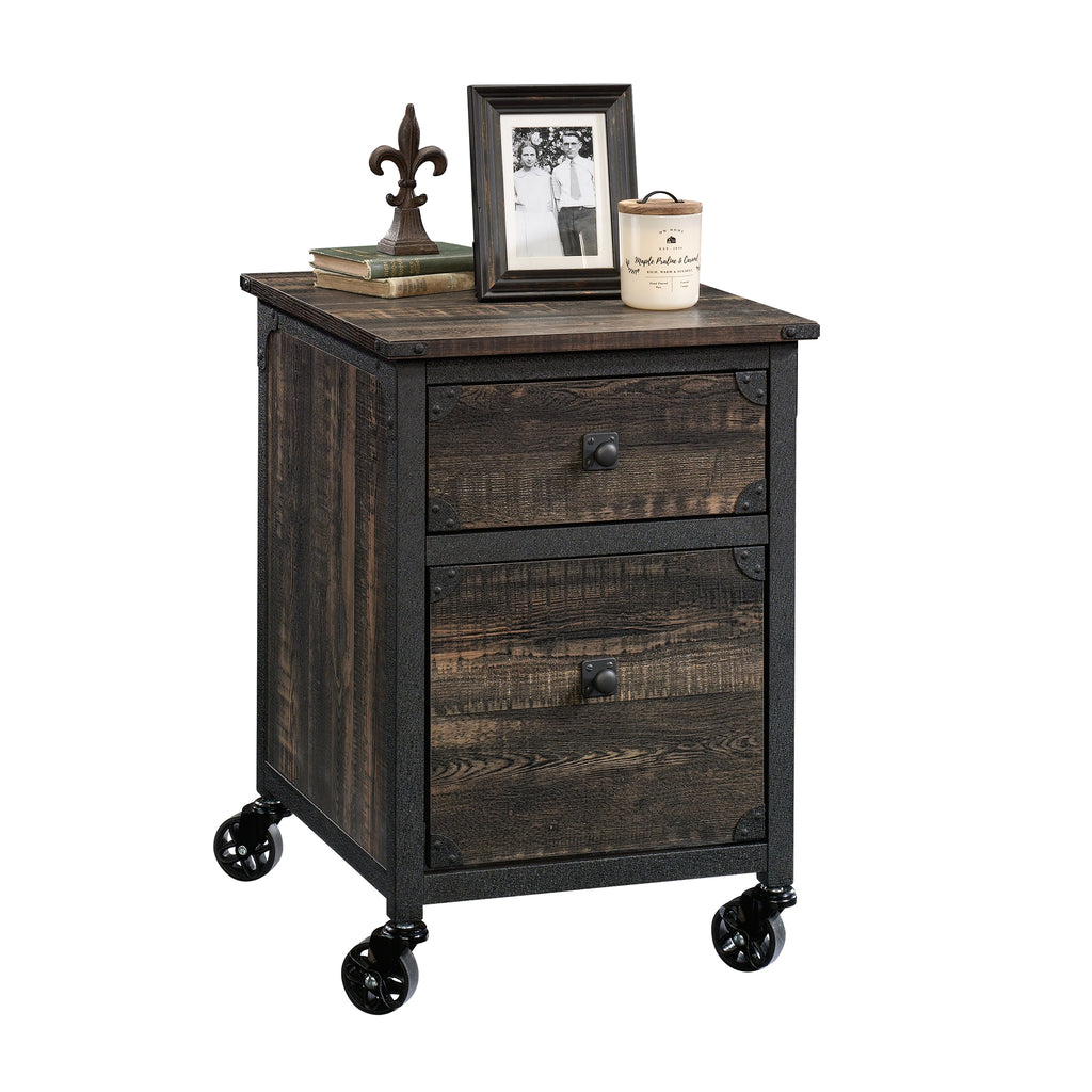 File Pedestal with Smooth-Glide Drawer, Dark Oak finish | Premium Home Decor - Grand Goldman