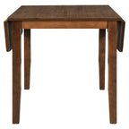 TOPMAX 3-Piece Wood Drop Leaf Breakfast Nook Dining Table Set with 2 X-back Chairs for Small Places, Walnut(old sku:SP0000164AAD) - Grand Goldman Shop