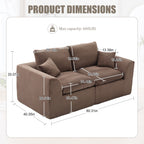 UNITED WE WIN Modular Sectional Sofa Cloud Couch,Comfy Cloud Modern Sofa,2 Seater with Cushion Covers Removable Furniture for Living Room Bedroom Apartments Dorms,No Assembly Required - Grand Goldman Shop