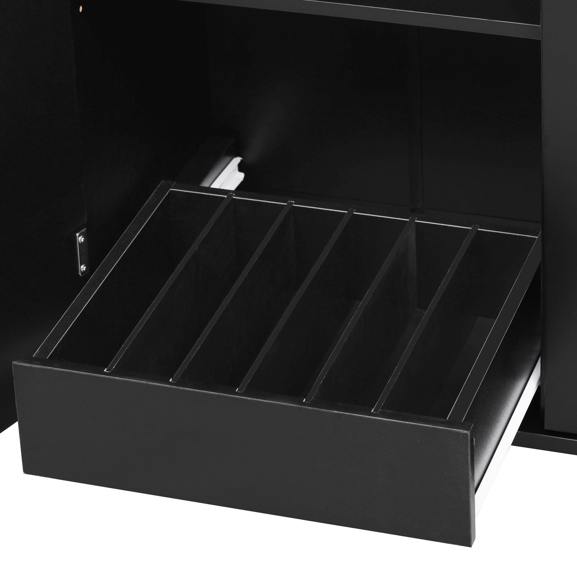 K&K 47.2' Farmhouse Kitchen Island with Drop Leaf, Kitchen Storage Island with Removable Side Racks, Two Drawers, Rolling Kitchen Cart on Wheels with Towel Rack, for Home, Kitchen, Dining Room, Black - Grand Goldman Shop