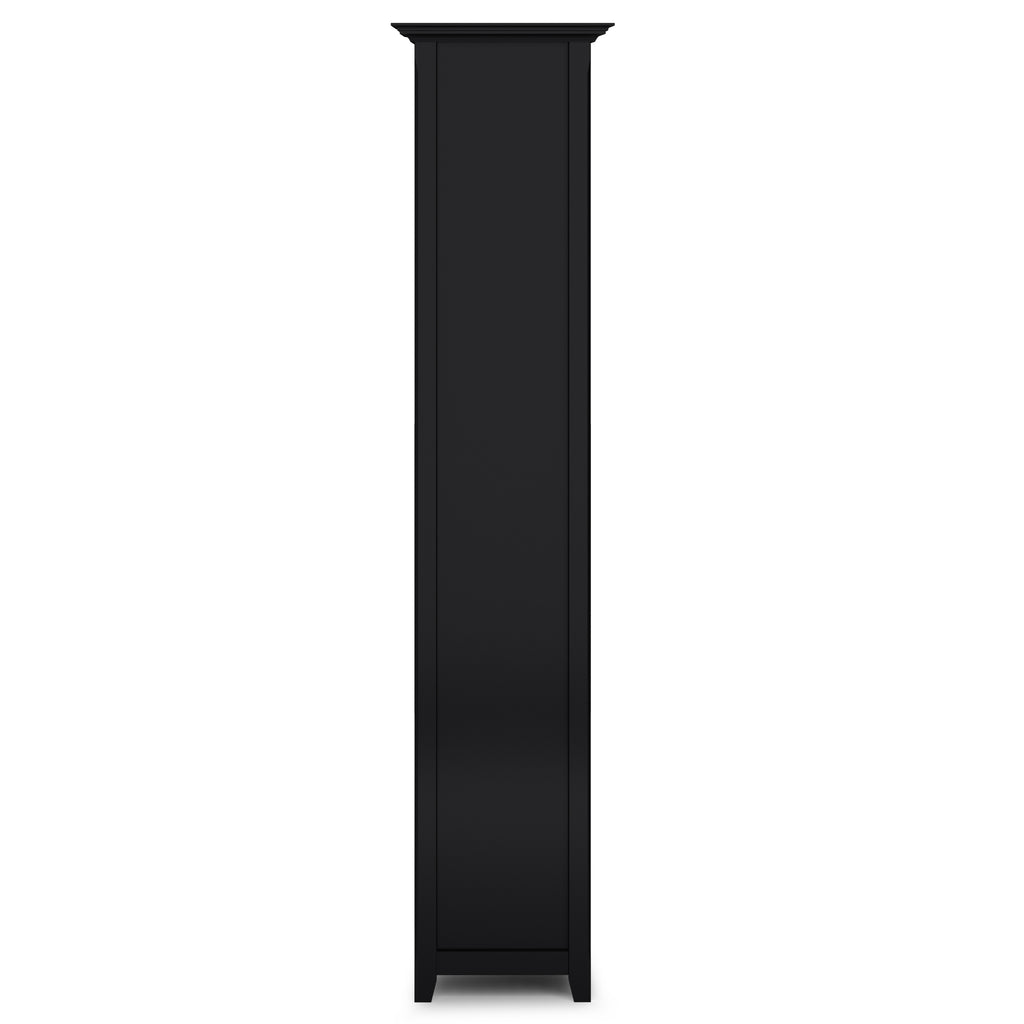 Amherst 30 inch Solid Wood 5 Shelf Bookcase in Black - Grand Goldman