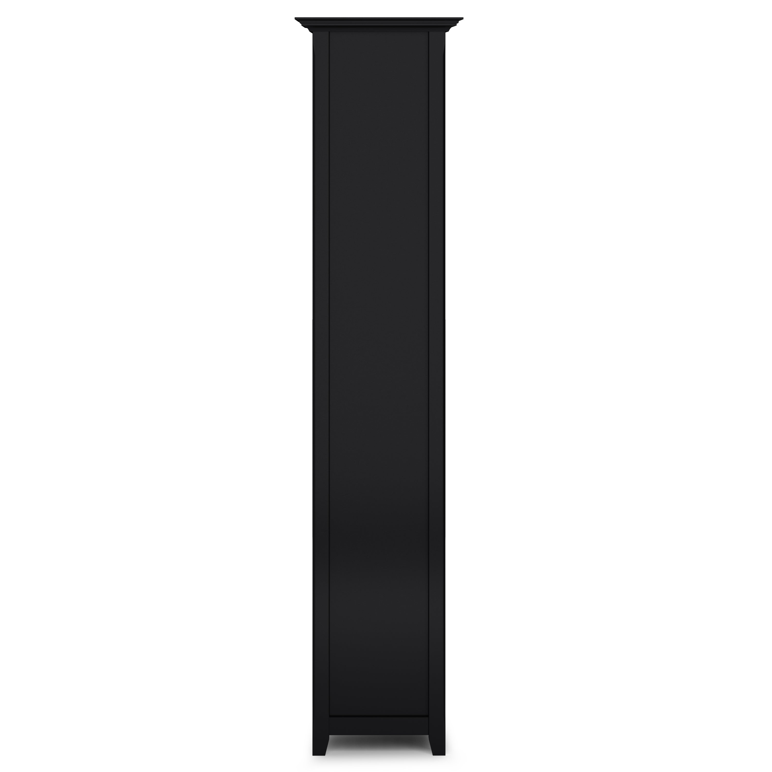 Amherst 30 inch Solid Wood 5 Shelf Bookcase in Black - Grand Goldman