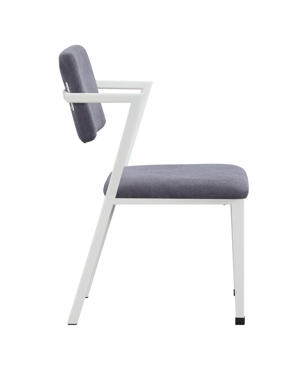 Cargo Gray Fabric & White Finish Office Chair | Premium Home Decor - Grand Goldman