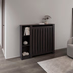 Radiator Cover Cabinet Joseph with Slatted Frame and 3 Shelves, Decorative Heater Cover, Modern Furniture Accent, Walnaut - Grand Goldman Shop