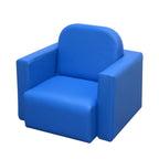 2-in-1 Multifunctional Kids Sofa Convertible Table and Chair Set for 3 years old Boys Girls, Blue - Grand Goldman