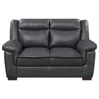 Borden Grey 2-Piece Faux Leather Living Room Set with Smooth Upholstery, Grey Color, Medium Size - Grand Goldman Shop