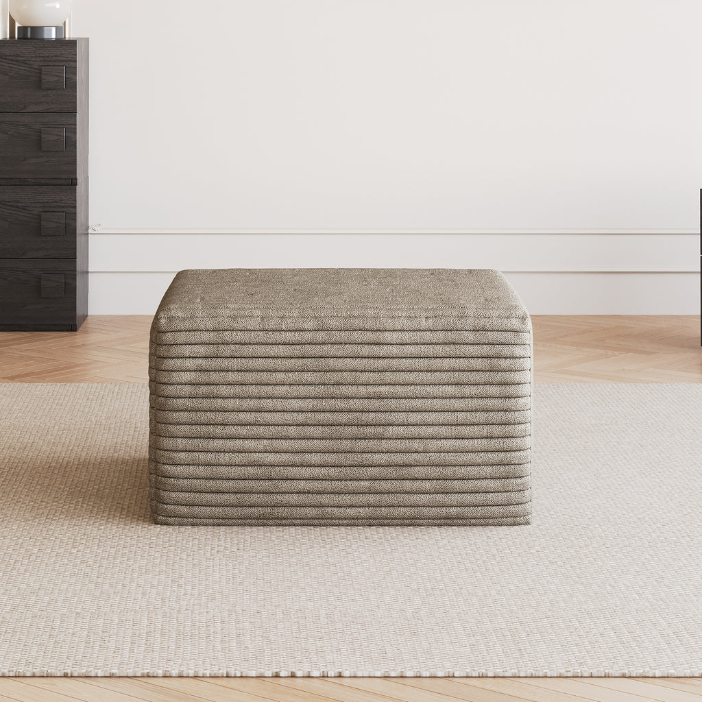 Sofa ottoman ,No Assembly Required,Camel(Plush Corduroy Fabric) - Grand Goldman Shop