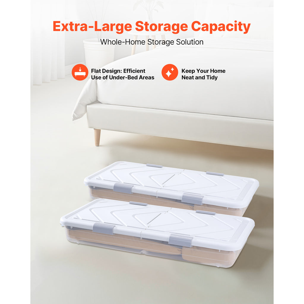 Under Bed Storage with Wheels 39.8x20.1x5.9 Inch Rolling Storage Bags 2 Pack - Grand Goldman Shop