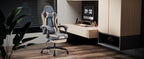 Gaming Chair, Ergonomic Computer Chair with Footrest and Massage Lumbar Support, Height Adjustable Swivel Video Game Chair fo