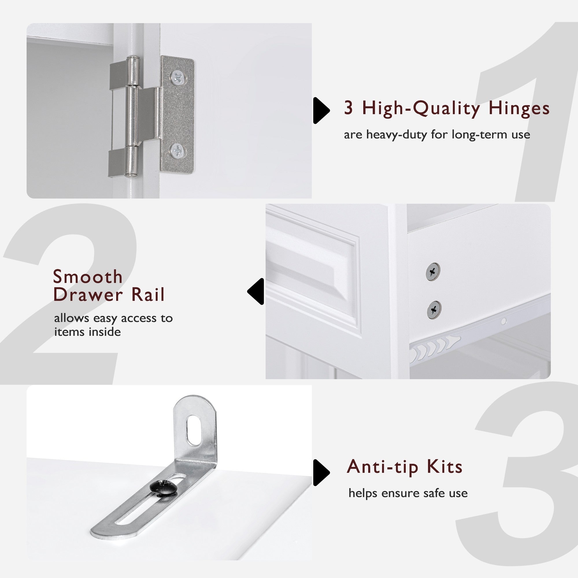 K&K 71' Tall Kitchen Pantry Cabinet with 3 Pull Out Cabinet Organizers, Farmhouse Embossed Texture Storage Cabinet with 6 Door Shelves, 2 Drawers, Freestanding Cupboard for Kitchen, Dining Room White - Grand Goldman Shop