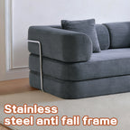 Floor Couch,Compressed Sofa,Convertible Floor Sofa Bed with Convertible Blanket Pillow,Enhanced frame stability,Comfy Couch Lounge Sleeper Bed,for Living Room Bedroom - Grand Goldman Shop