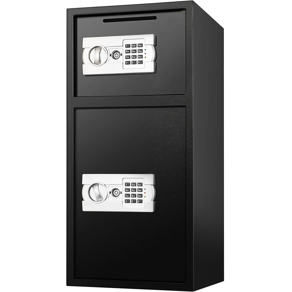Large Double Door Security Safe Box 2.6 Cubic Feet Steel Safe Box Strong Box with Digital Lock for Money Gun Jewelry Black | 