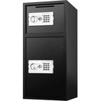 Large Double Door Security Safe Box 2.6 Cubic Feet Steel Safe Box Strong Box with Digital Lock for Money Gun Jewelry Black | 